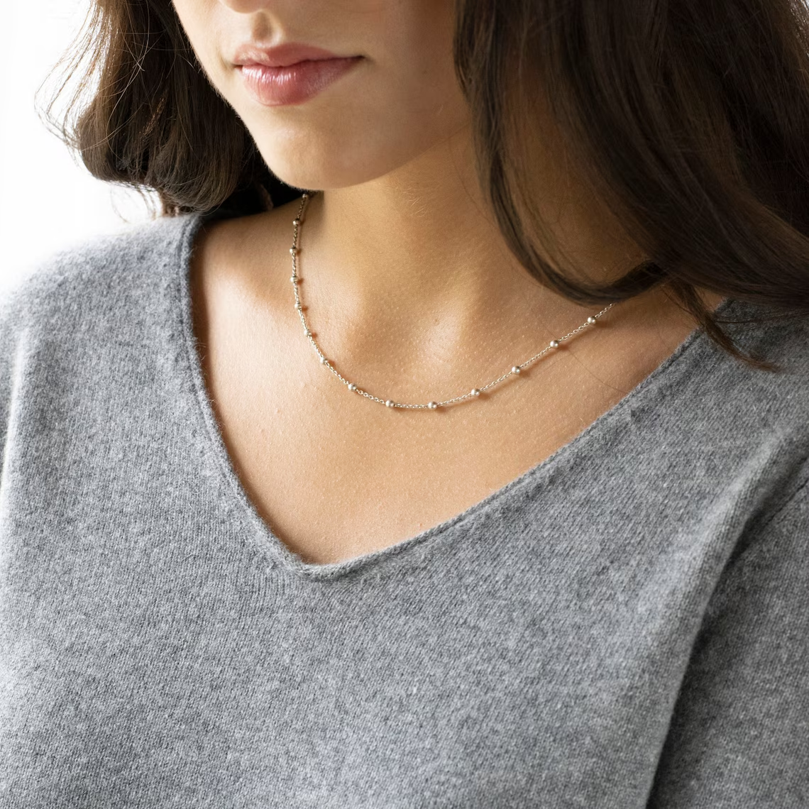 Satelliten Choker Halskette - Goldene Luxuskette