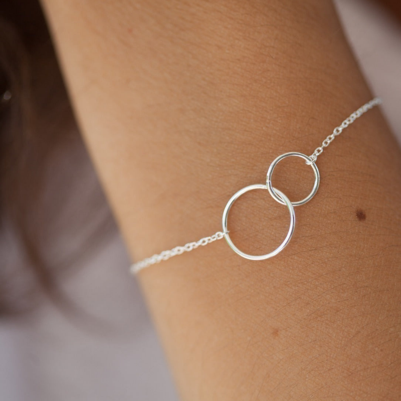 Verflochtene Ringe Armband - Überlappende Ringe