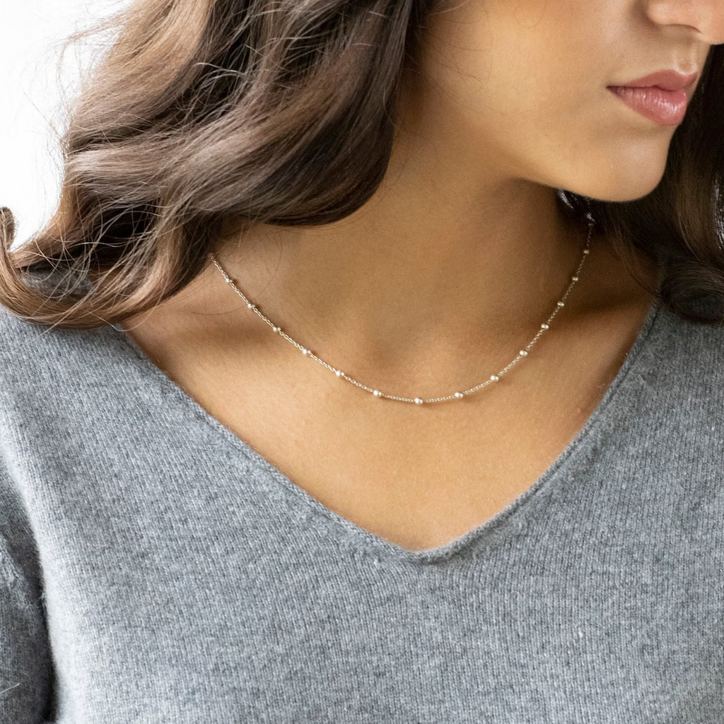 Satelliten Choker Halskette - Goldene Luxuskette