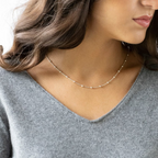 Satelliten Choker Halskette - Goldene Luxuskette