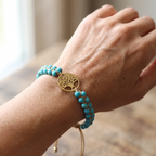 Nahla – Armband Lebensbaum aus Türkis-Stein Handgemacht