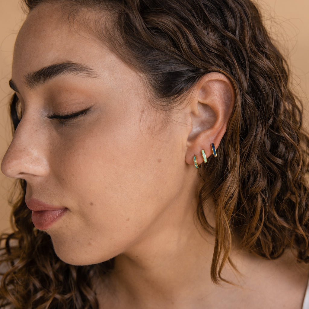 Opal-Intarsien-Ringe - Opal-Ohrschmuck