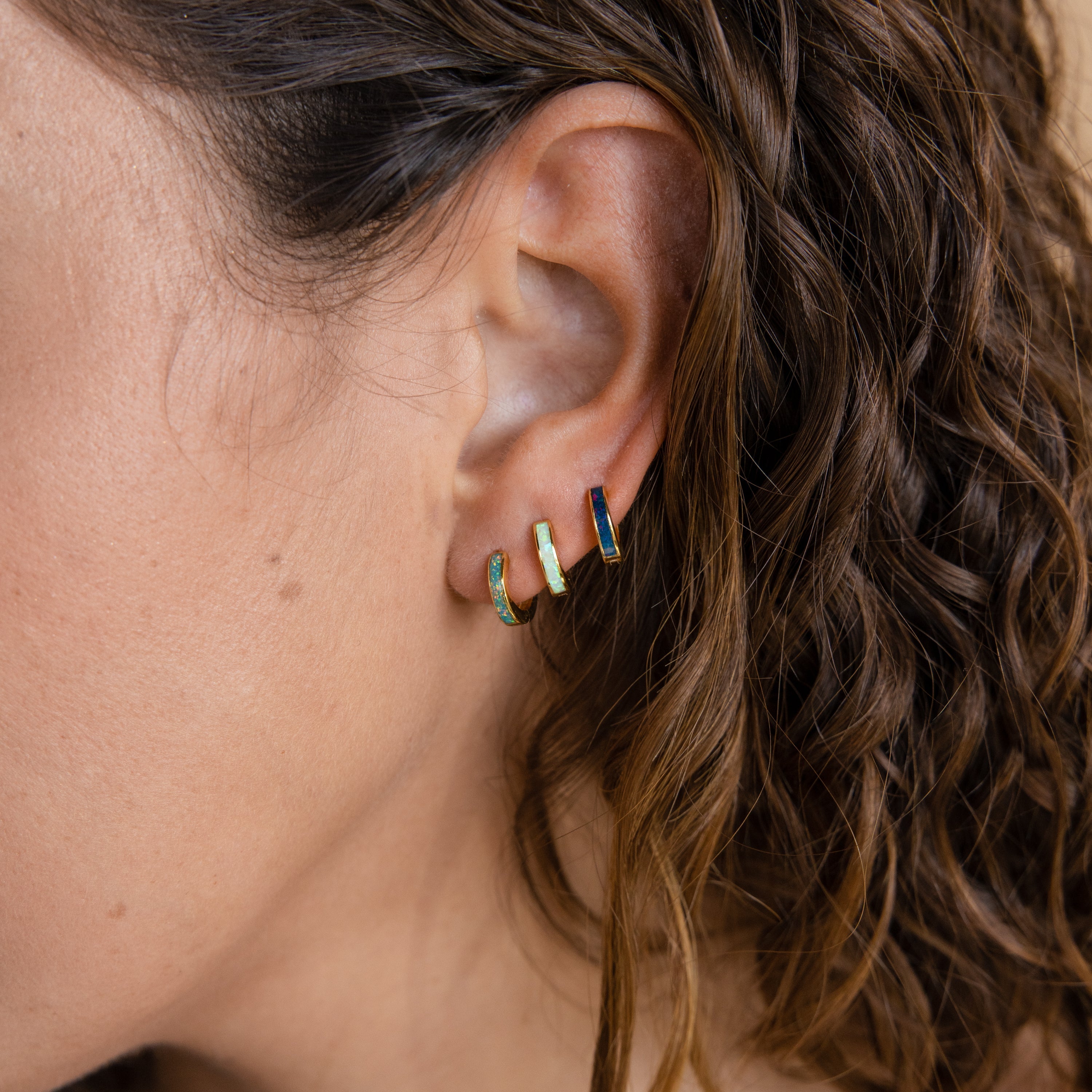 Opal-Intarsien-Ringe - Opal-Ohrschmuck