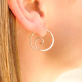 Yara – Boho-Spiral-Ohrringe in Silber