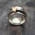 Lanie – Vintage-Ring Goldenes Herz in Silber