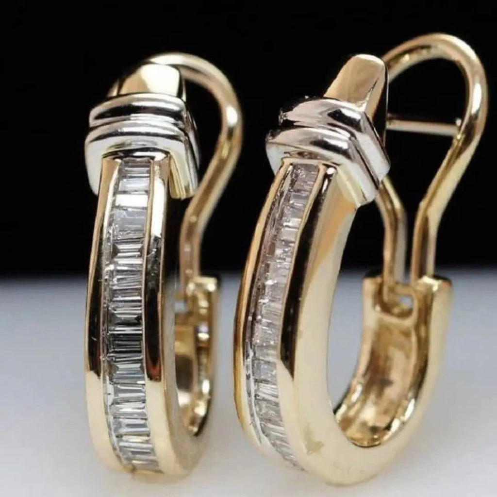 Eleganter Glanz - Vintage Gold und Diamant Ohrringe