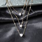 Sally – Goldkette mit drei Zirkonia-Anhängern