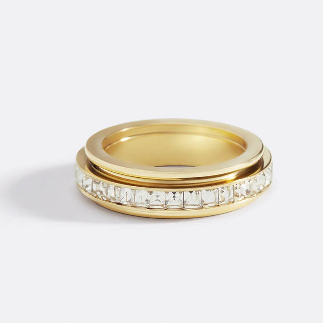 Alessia – Drehbarer Fidget-Ring mit Kristall-Highlight