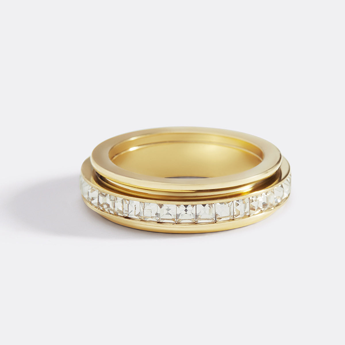 Alessia – Drehbarer Fidget-Ring mit Kristall-Highlight