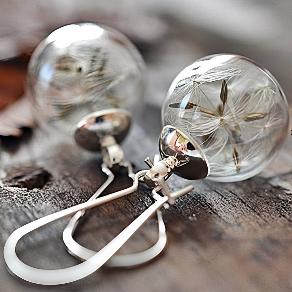 Liora – Ohrringe aus Silber mit Löwenzahn-Motiv