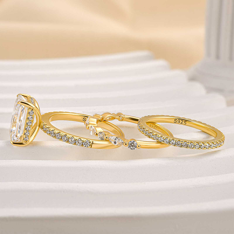 Jaily – Set mit 3 Eheringen aus 18 Karat Gold