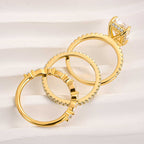 Jaily – Set mit 3 Eheringen aus 18K Gold