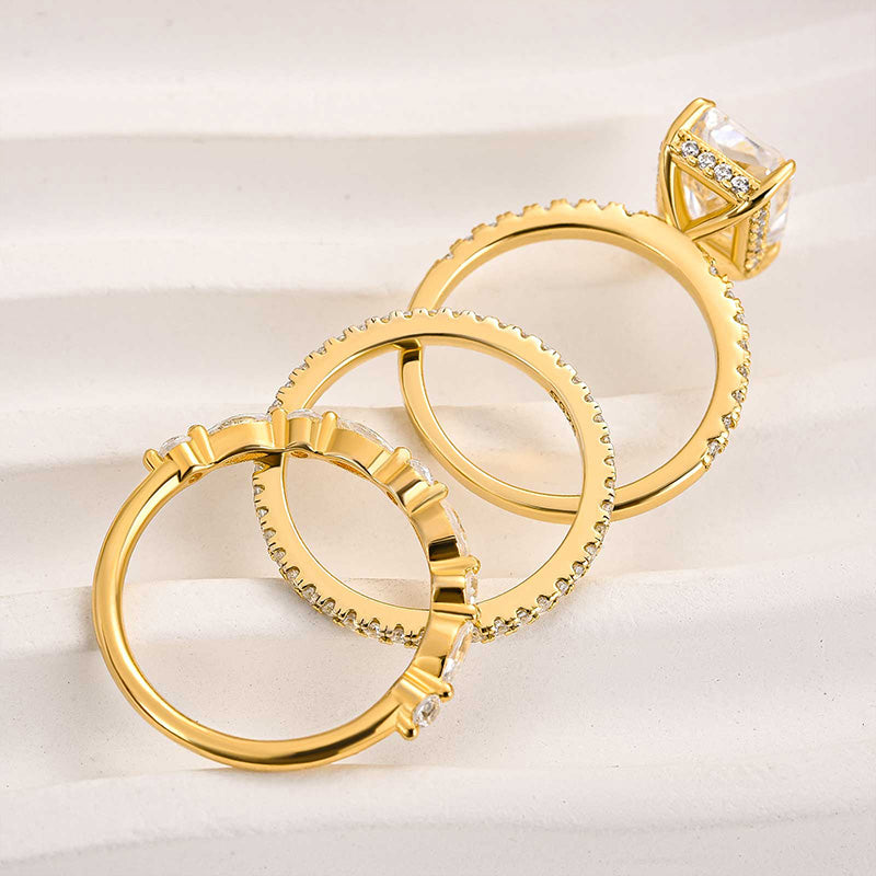 Jaily – Set mit 3 Eheringen aus 18 Karat Gold