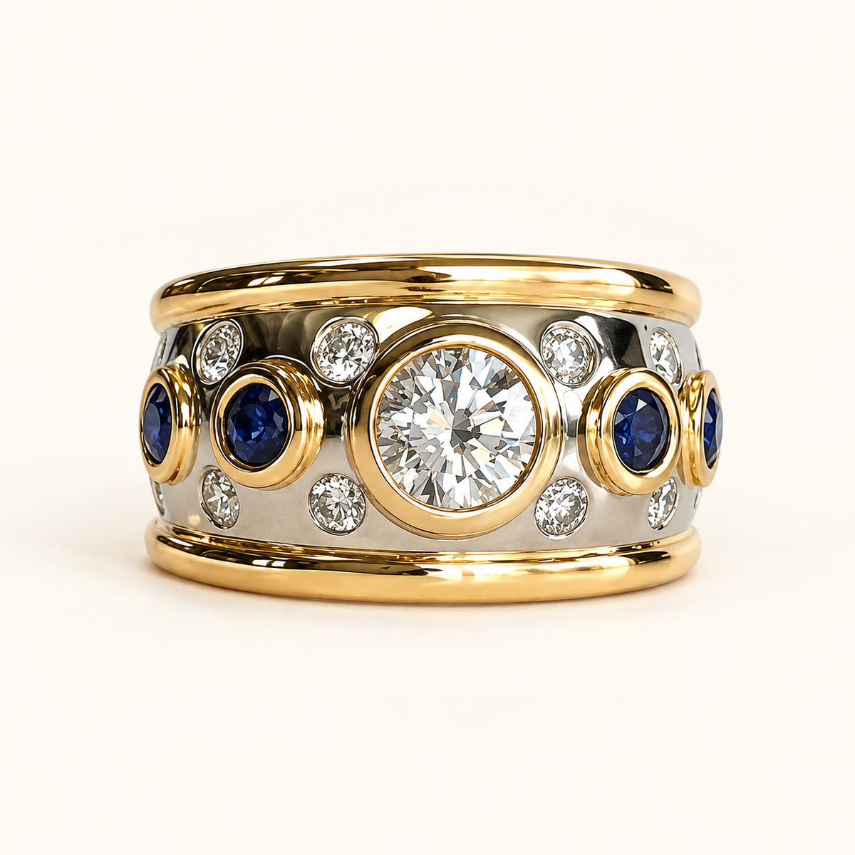 Damenring im Vintage-Stil mit Steinakzenten