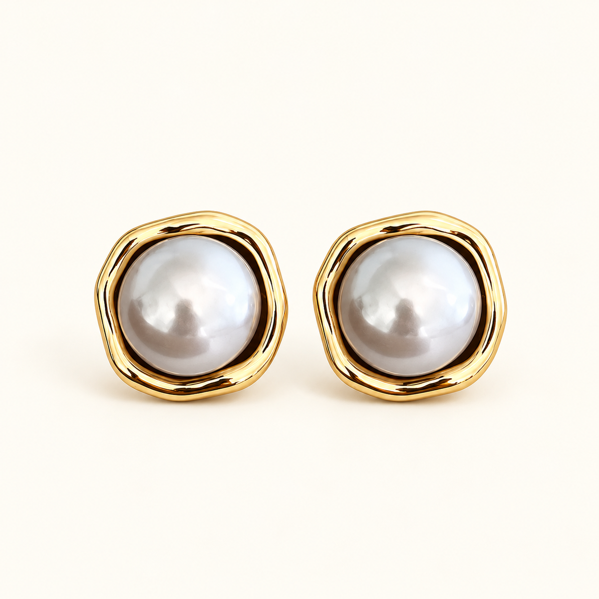 Damen Vintage-Ohrringe mit runden Schmuckdetails