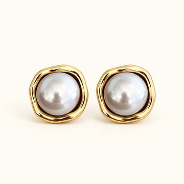 Damen Vintage-Ohrringe mit runden Schmuckdetails