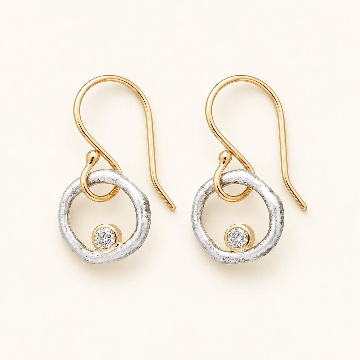 Damen Ohrringe im Vintage-Stil mit Steindekoren