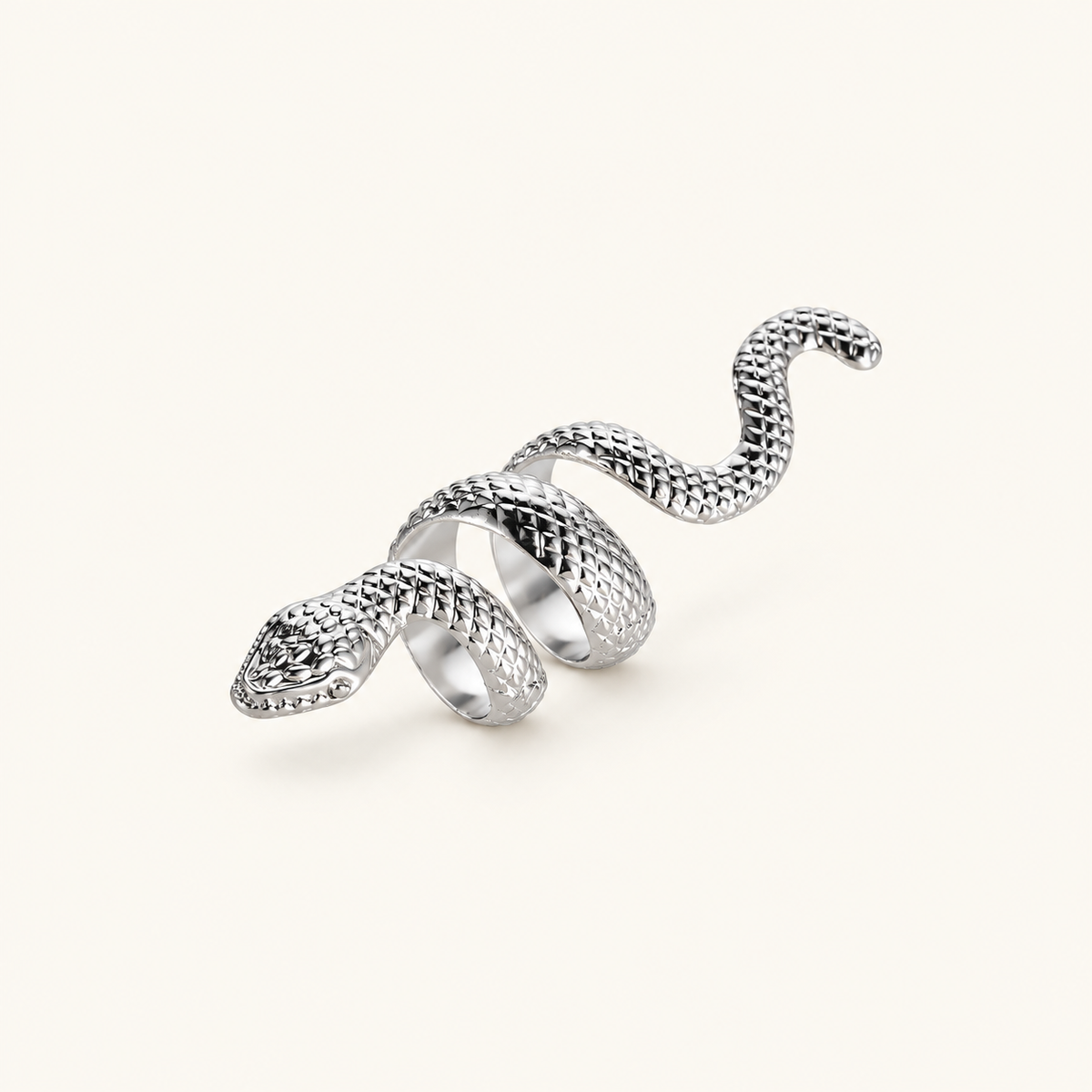 Damen Ring mit verstellbarem Schlangen-Design und gewundener Form