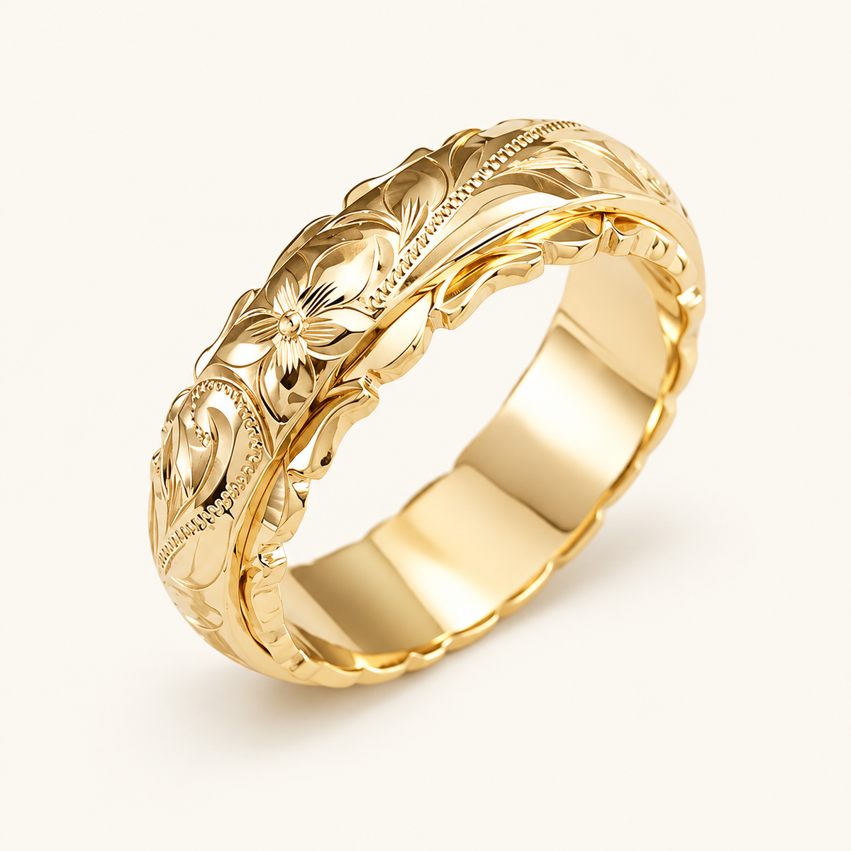 Damen Vintage-Ring mit Blumenmotiv