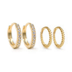 Lian- Pavé und Seil Huggies Set