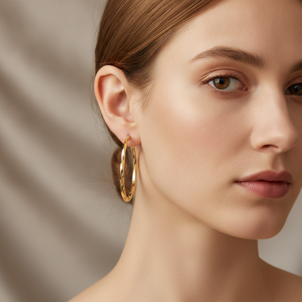 Enola – Vintage-Kreolen in Roségold