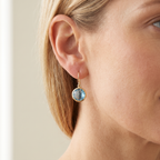 Azura – Ohrringe mit blauen Kristallen im Vintage-Stil