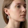 Eva – Spiral-Ohrringe im Retro-Stil in Silber