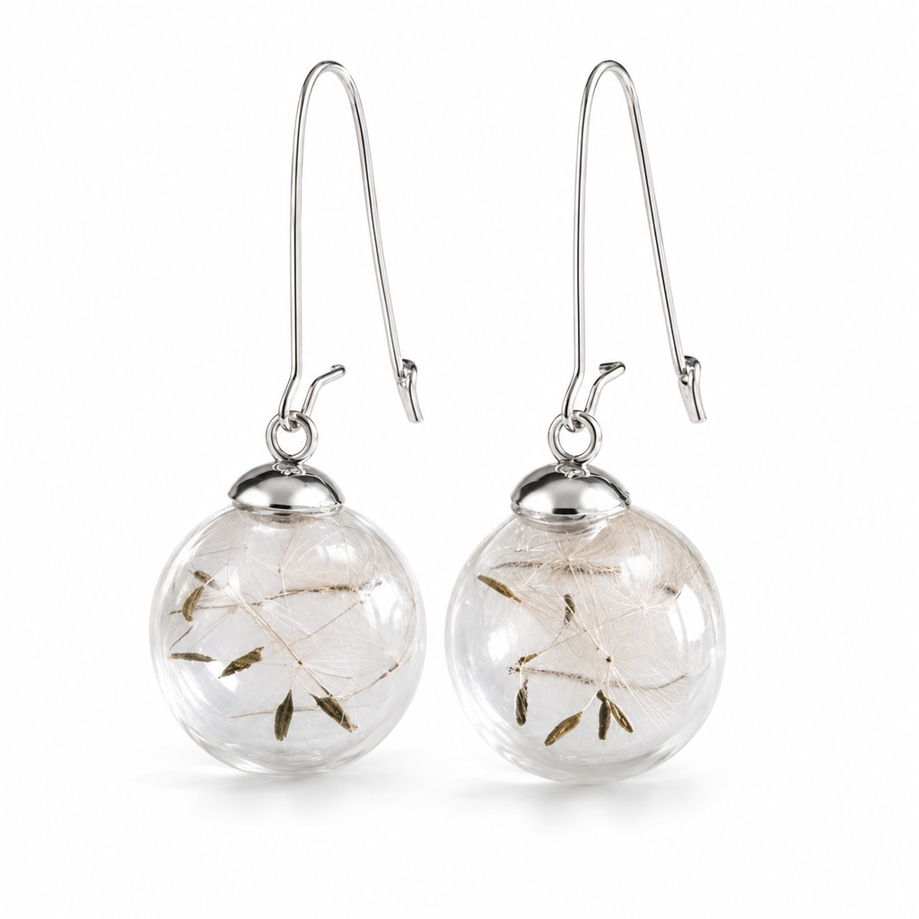 Liora – Ohrringe aus Silber mit Löwenzahn-Motiv
