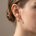 Lara - Stilvolle Mandala Gold Tropfen Ohrringe