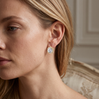 Nadine – Quadratische Ohrringe aus 18K Gold