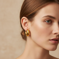 Ayla – Chunky Goldfarbene Creolen