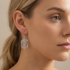 Kaia – Ohrringe im Boho-Stil in Silber mit Spiralform