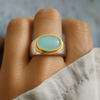Gabi – Vintage-Ring mit grünem Mondstein
