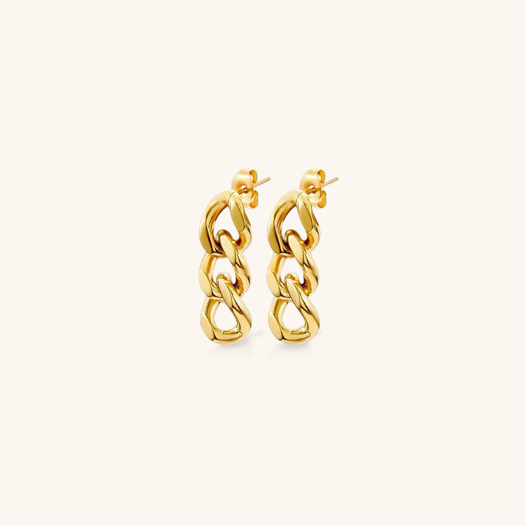 Lee - Ohrringe mit Kettendesign in Gold