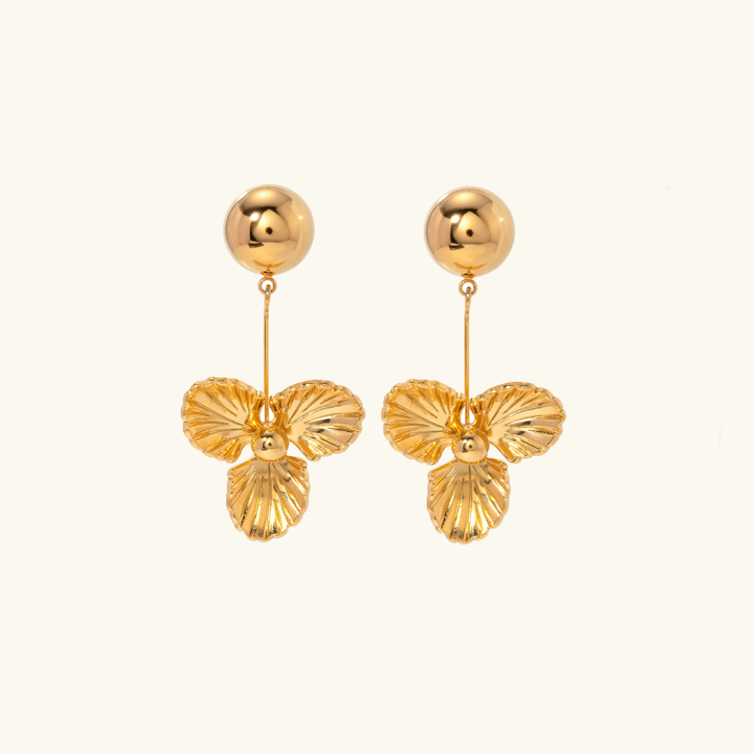 Brianna – Pansy Goldene Ohrringe