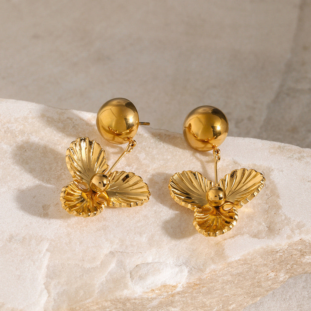 Brianna – Pansy Goldene Ohrringe