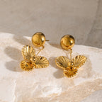 Brianna – Pansy Goldene Ohrringe