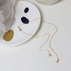 Nelly – Kette Minimalistisches Kreuz Gold