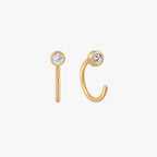 Paloma - Mini Lünette Huggies Ohrringe