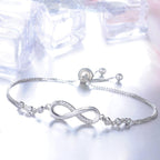 Megan – Verstellbares Unendlichkeit Armband aus Silber