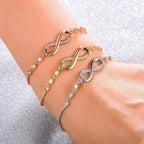 Megan – Verstellbares Unendlichkeit Armband aus Silber