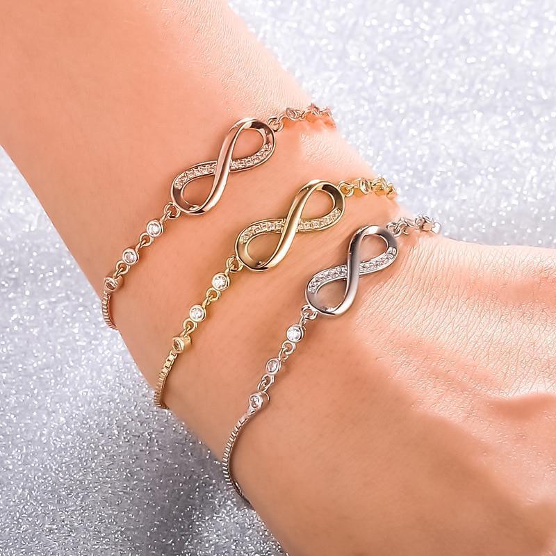 Megan – Verstellbares Unendlichkeit Armband aus Silber