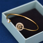 Sonya – Anpassbares Armband Baum des Lebens Gold