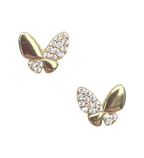 Pave Kristall Schmetterling Ohrstecker
