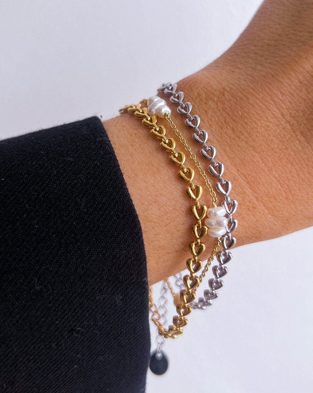 Kendra - Goldenes Herz Kettenarmband