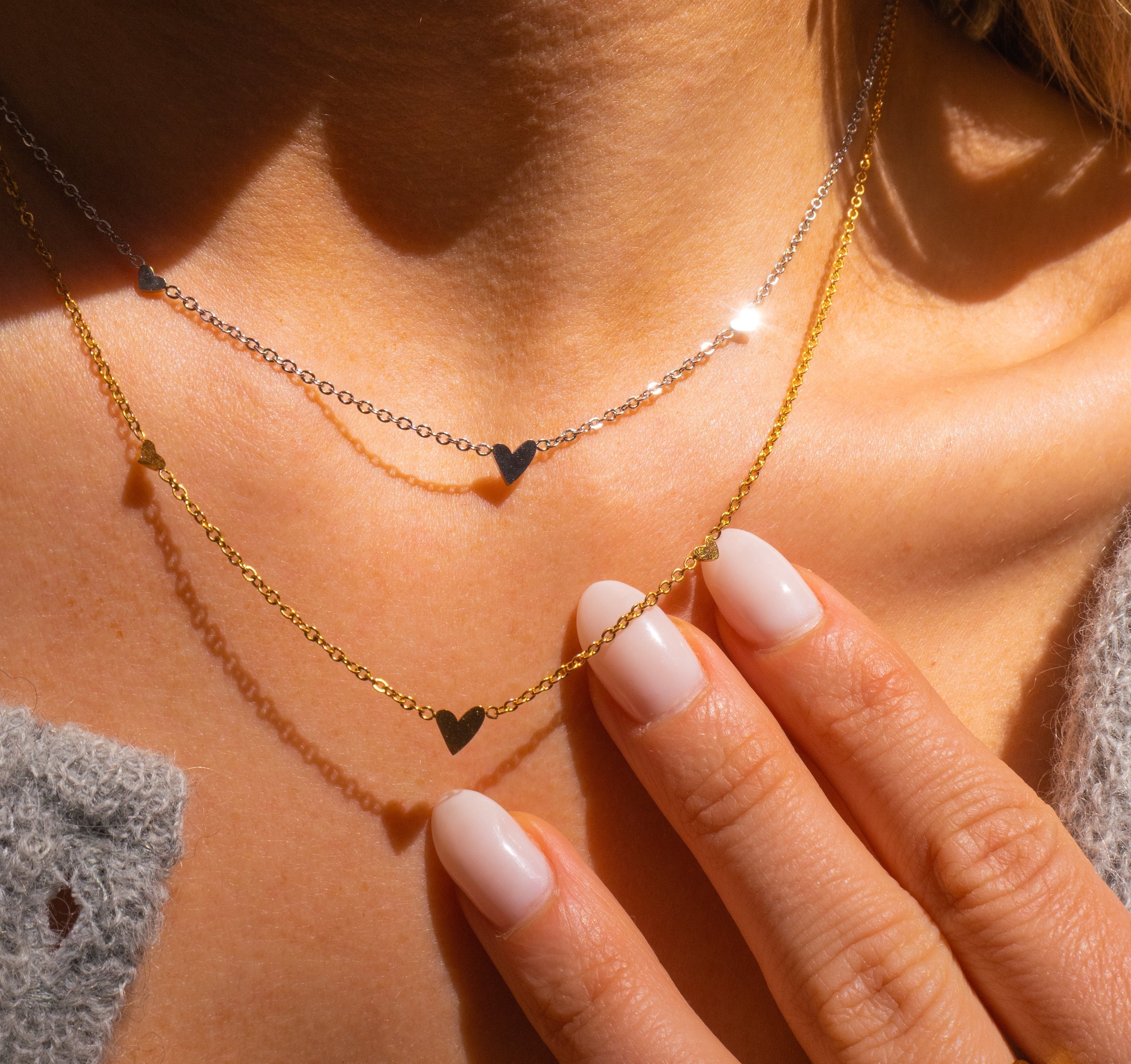 Drei Herz Kette aus Silber