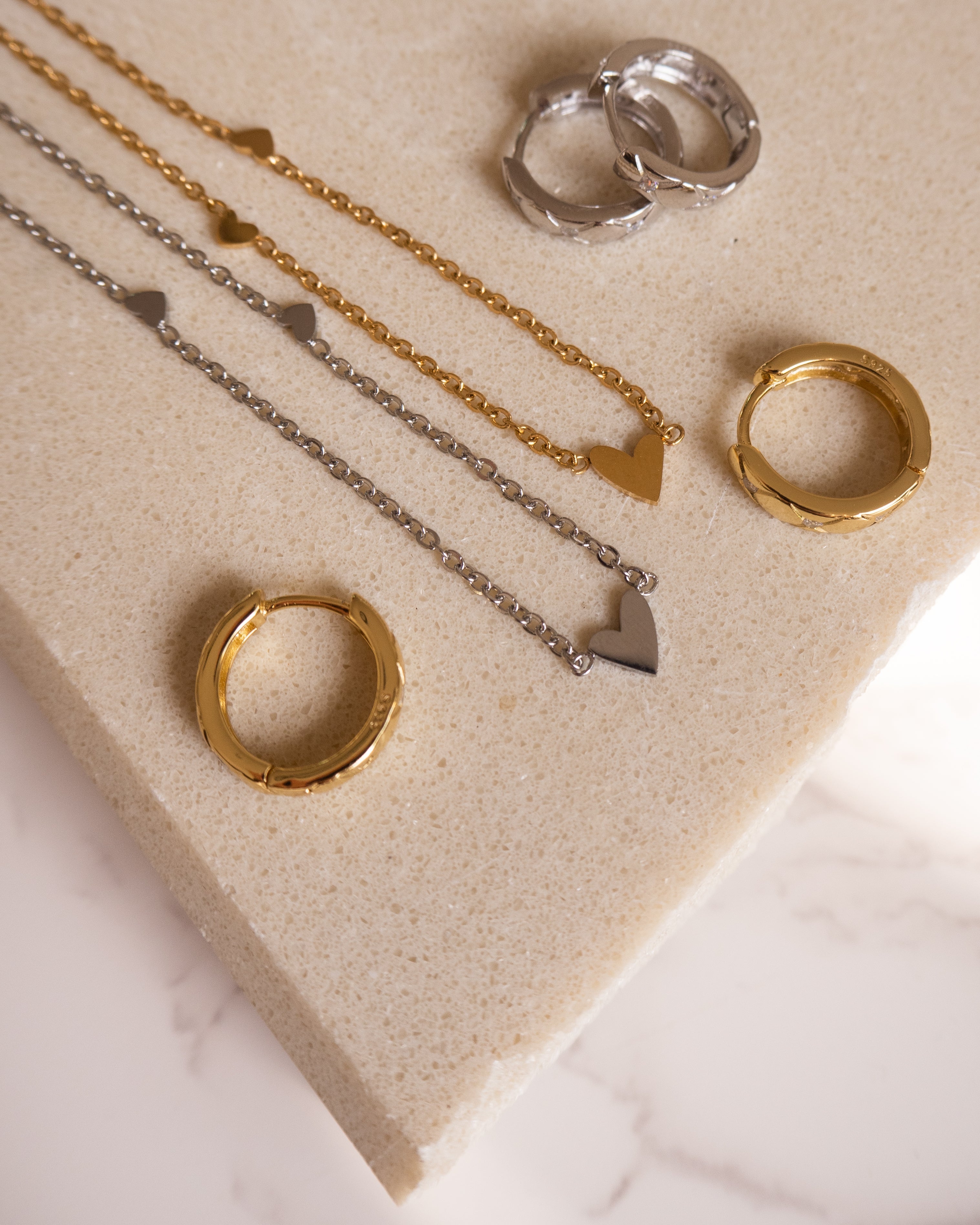 Drei Herz Kette aus Silber