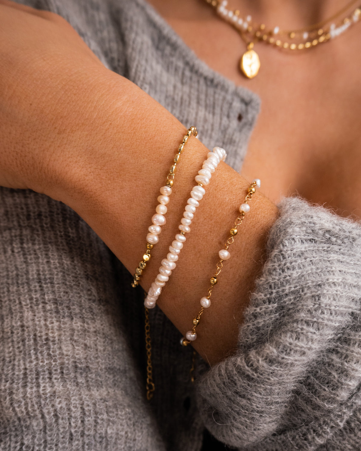 Siena - Disc Chain Perlenarmband
