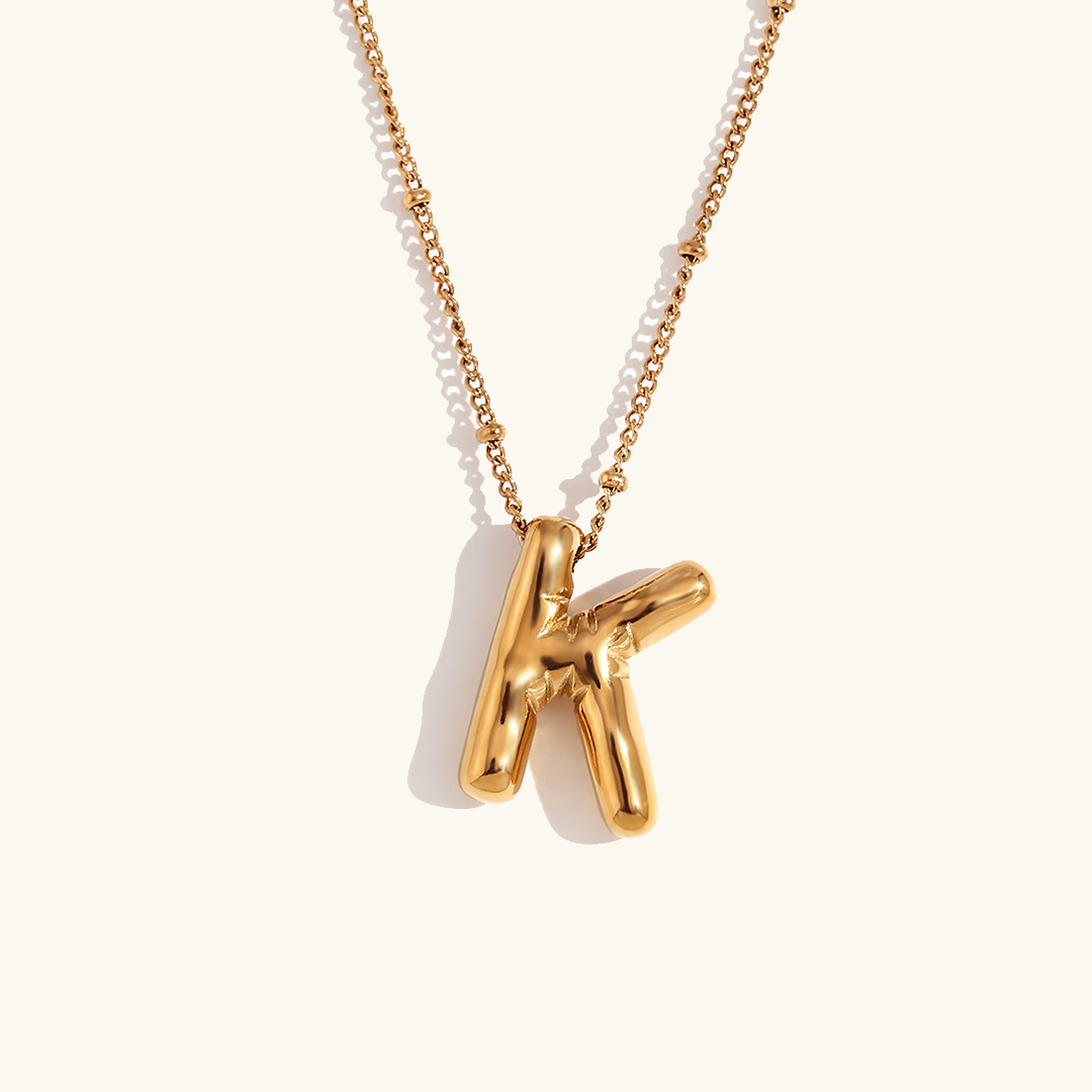 Ballon Gold Initialen Kette