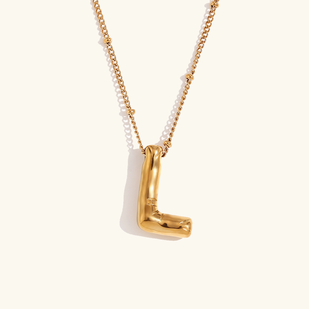 Ballon Gold Initialen Kette